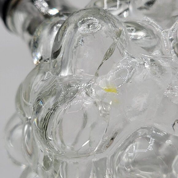 Vintage Grape Cluster Shaped Clear Glass Wine Bottle Screw Cap France - Picture 8 of 8